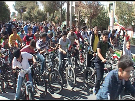 همایش دوچرخه سواری درشهر دولت آباد برگزار شد